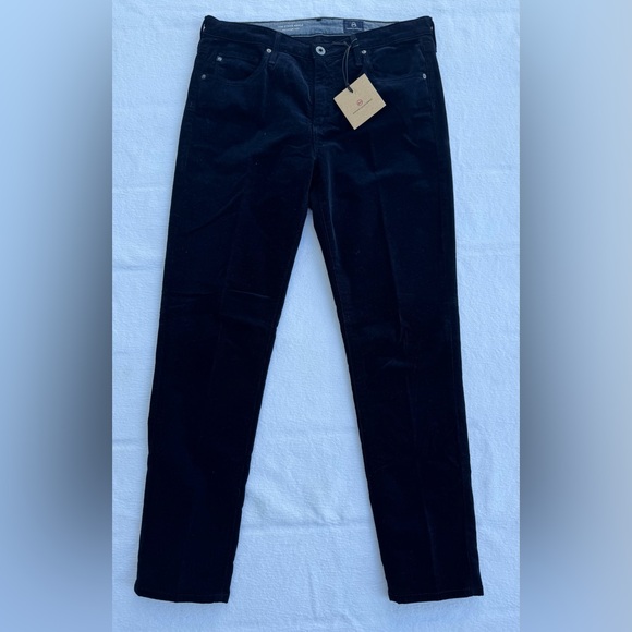 NWT AG Adriano Goldschmied Navy Corduroy Stevie Pants 29R - Picture 1 of 7